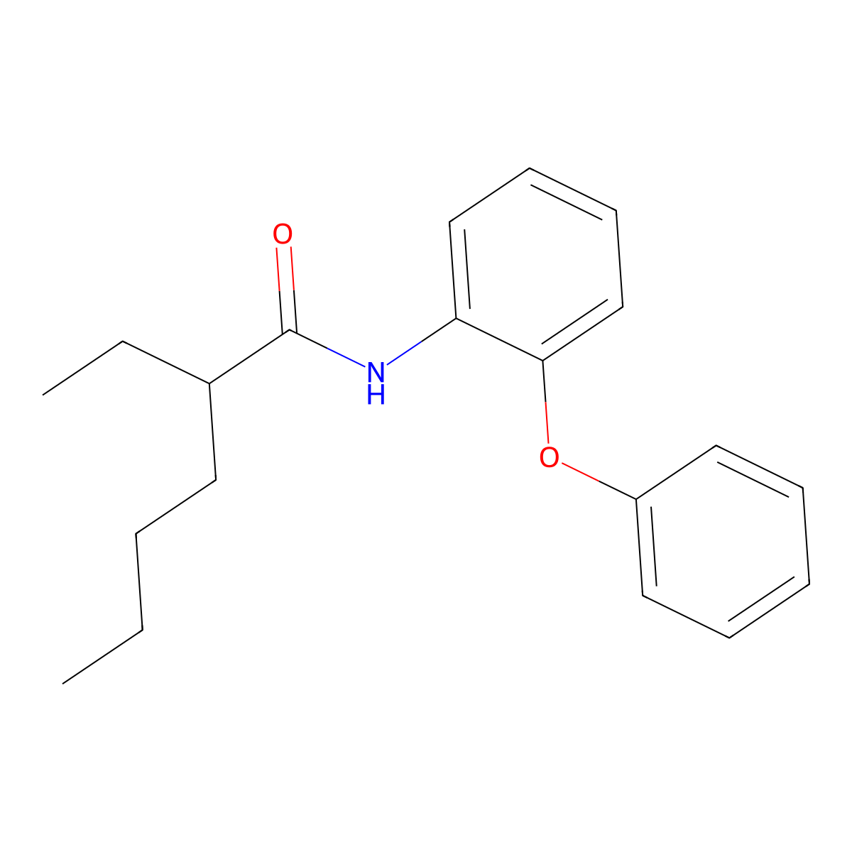 2-ethyl-N-(2-phenoxyphenyl)hexanamide molecular structure, CAS 546077-91-2