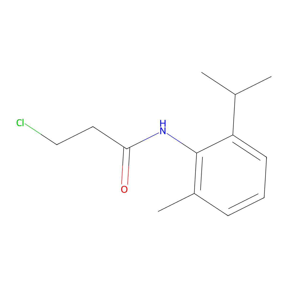 3-Chloro-N-(2-isopropyl-6-methylphenyl)propanamide molecular structure, CAS 546079-44-1