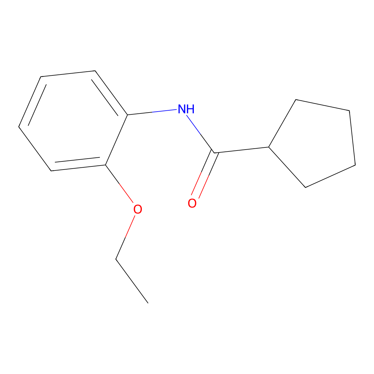 N-(2-ethoxyphenyl)cyclopentanecarboxamide molecular structure, CAS 546079-69-0