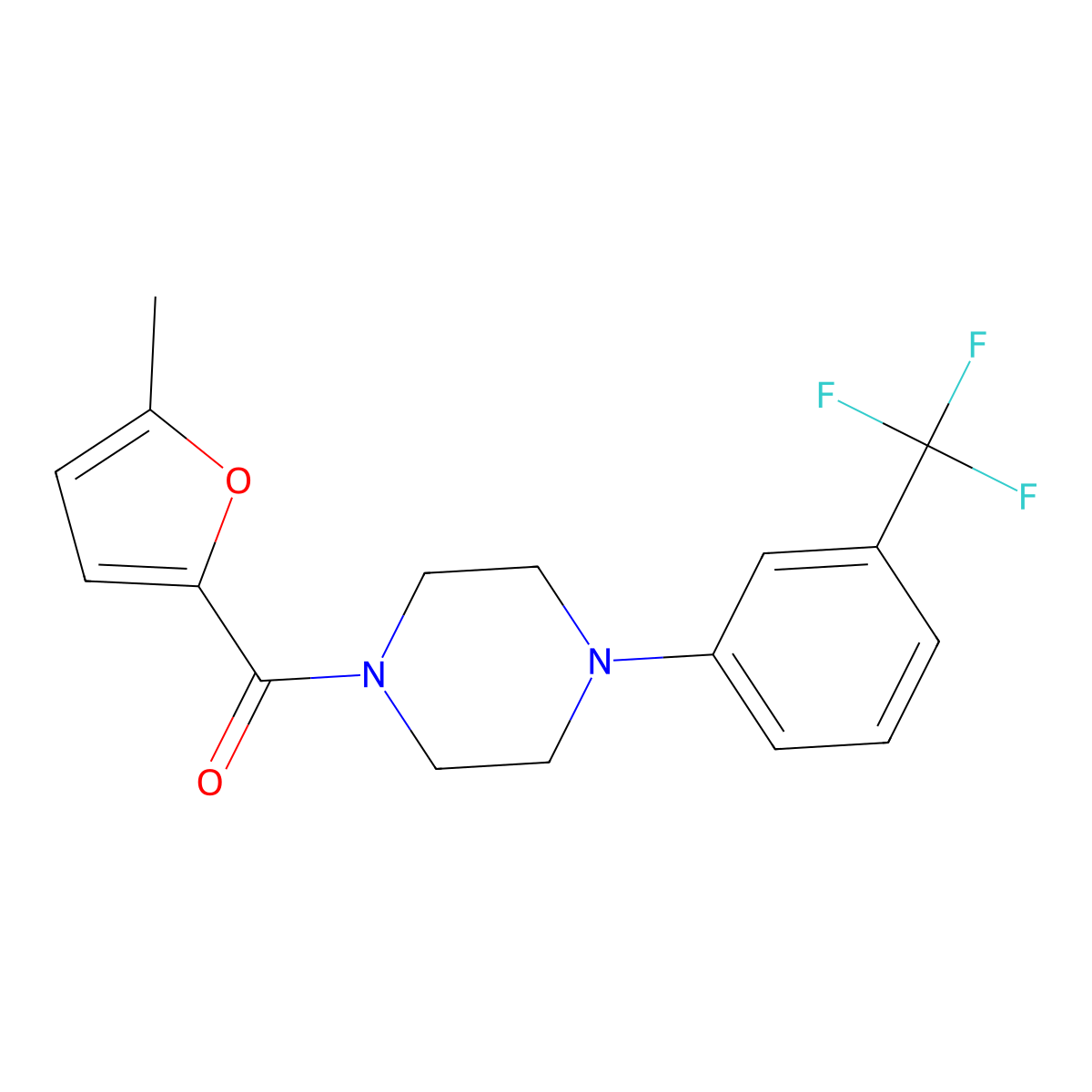 1-(5-Methyl-2-furoyl)-4-[3-(trifluoromethyl)phenyl]piperazine molecular structure, CAS 546079-88-3