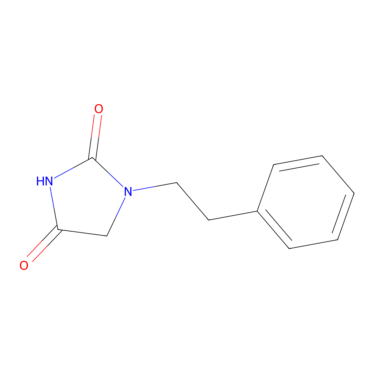 1-(2-Phenylethyl)-2,4-imidazolidinedione molecular structure, CAS 54608-36-5