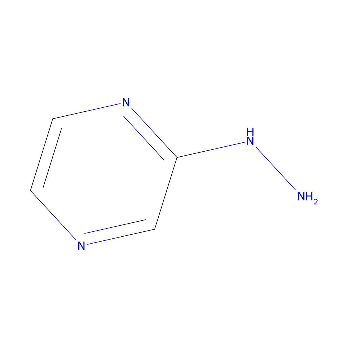 2-Hydrazinopyrazine molecular structure, CAS 54608-52-5