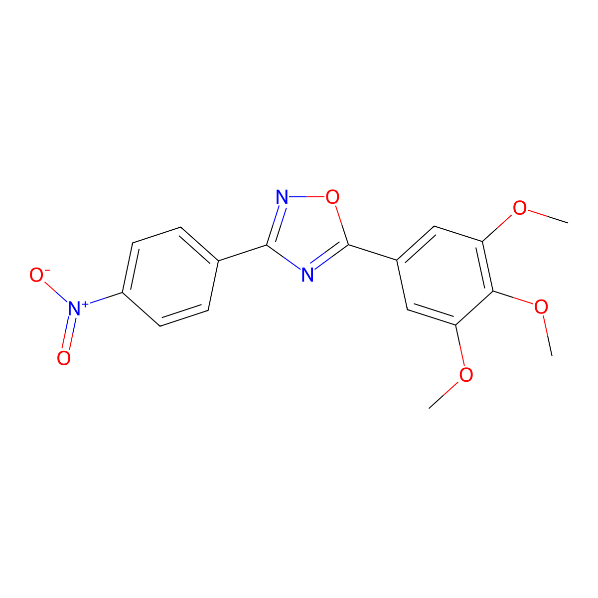 3-(4-Nitrophenyl)-5-(3,4,5-trimethoxyphenyl)-1,2,4-oxadiazole molecular structure, CAS 54608-85-4