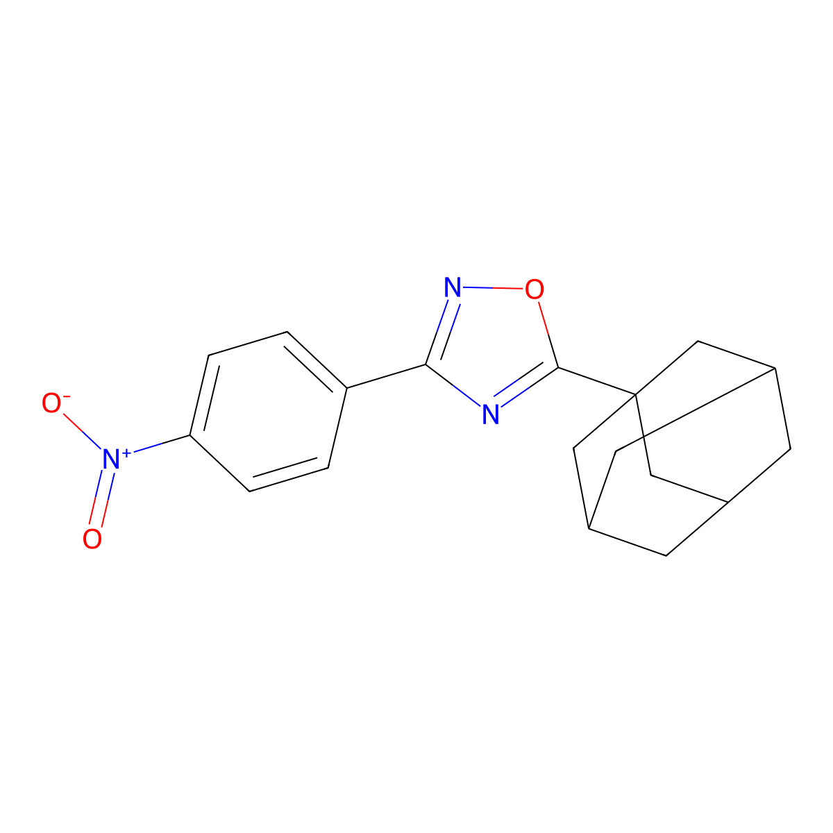 5-(1-Adamantyl)-3-(4-nitrophenyl)-1,2,4-oxadiazole molecular structure, CAS 54608-95-6