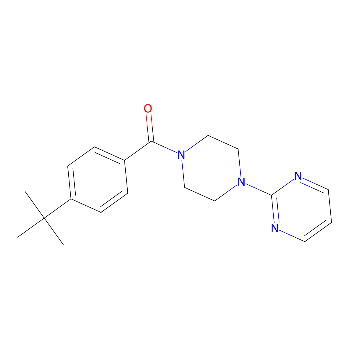 2-[4-(4-Tert-butylbenzoyl)piperazin-1-yl]pyrimidine molecular structure, CAS 546080-20-0