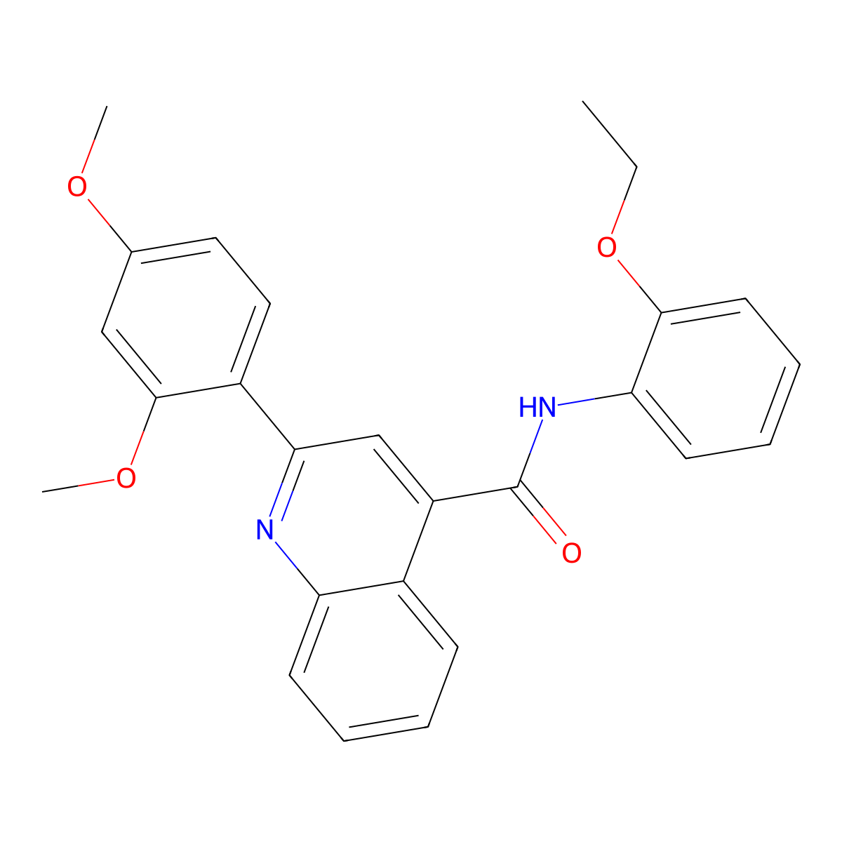 2-(2,4-dimethoxyphenyl)-N-(2-ethoxyphenyl)quinoline-4-carboxamide molecular structure, CAS 546080-96-0