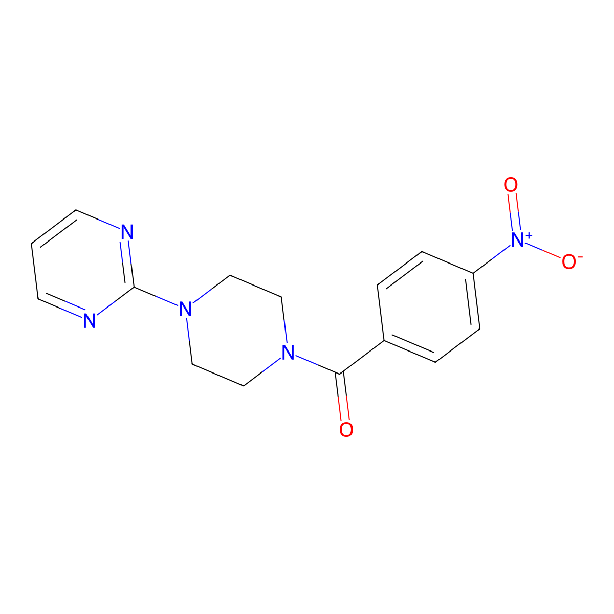 2-[4-(4-Nitrobenzoyl)piperazin-1-yl]pyrimidine molecular structure, CAS 546083-14-1