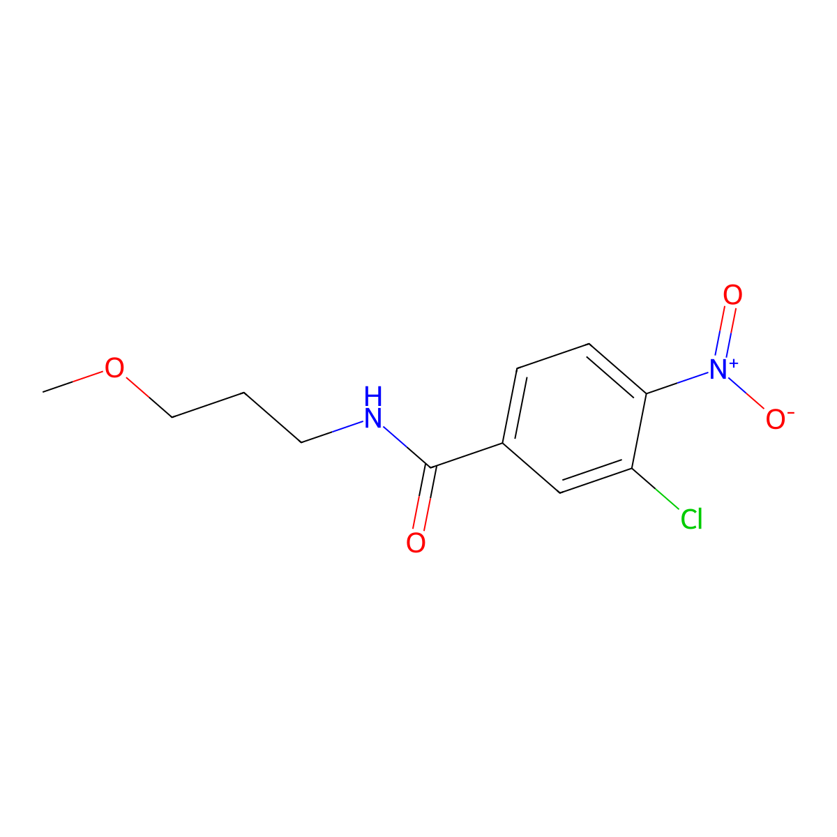 3-chloro-N-(3-methoxypropyl)-4-nitrobenzamide molecular structure, CAS 546083-38-9