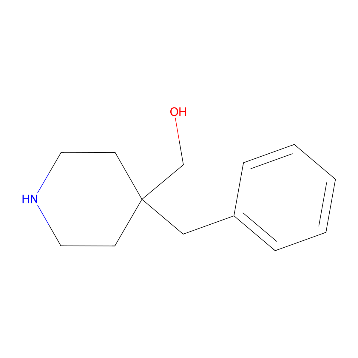 (4-Benzylpiperidin-4-YL)methanol molecular structure, CAS 546085-37-4