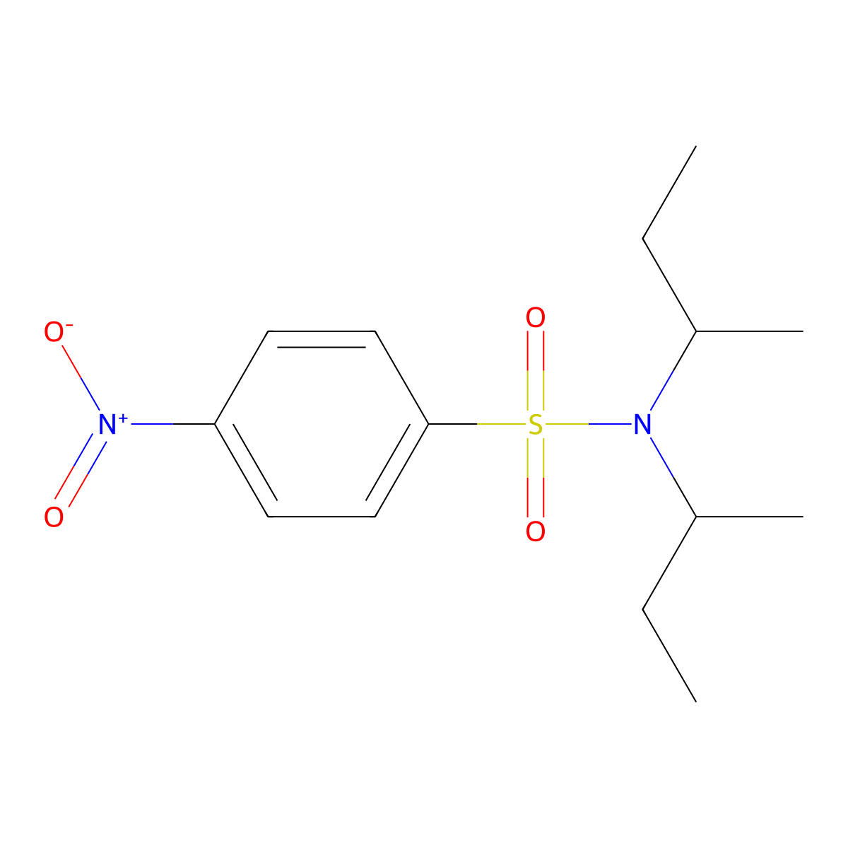 N,N-di(butan-2-yl)-4-nitrobenzenesulfonamide molecular structure, CAS 546088-11-3