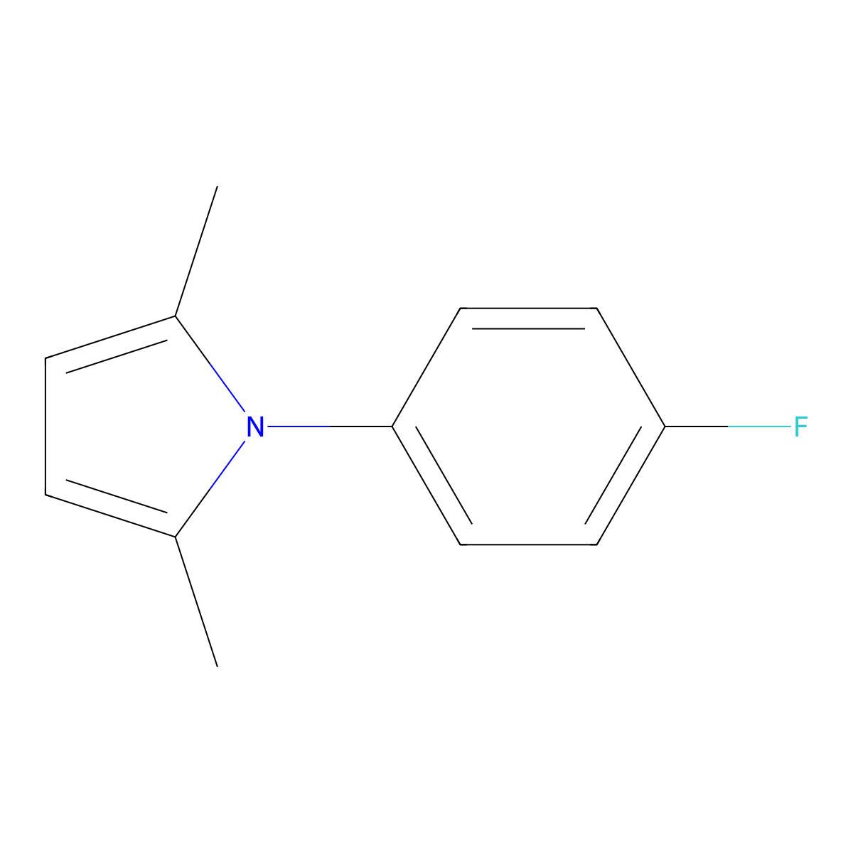 1-(4-Fluorophenyl)-2,5-dimethylpyrrole molecular structure, CAS 54609-08-4