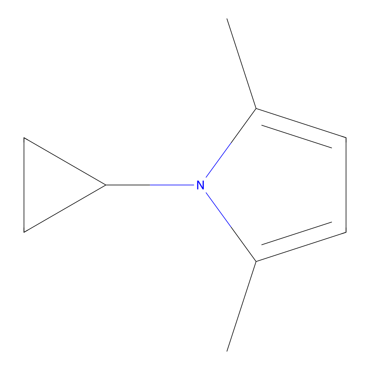 1-Cyclopropyl-2,5-dimethylpyrrole molecular structure, CAS 54609-12-0