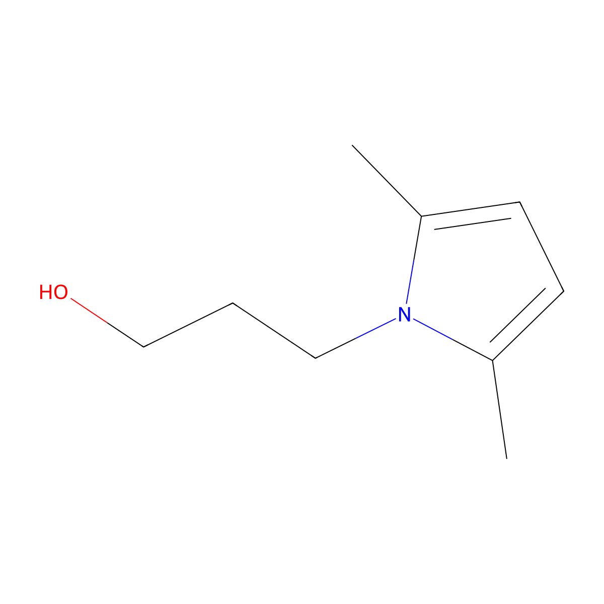 2,5-Dimethyl-1H-pyrrole-1-propanol molecular structure, CAS 54609-15-3