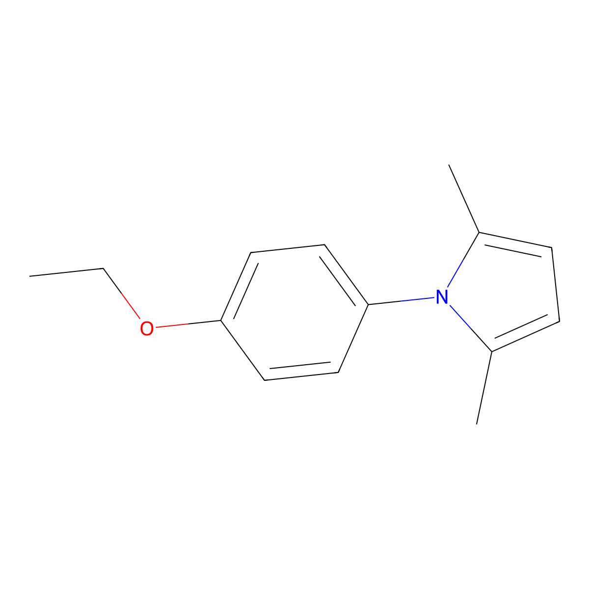 2,5-Dimethyl-1-(4-ethoxyphenyl)pyrrole molecular structure, CAS 54609-18-6