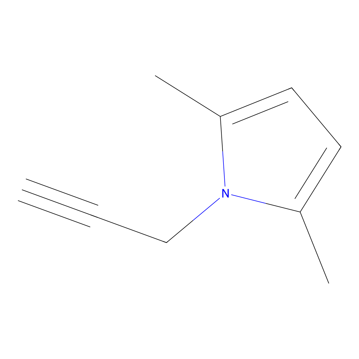 2,5-Dimethyl-1-(2-propyn-1-yl)-1H-pyrrole molecular structure, CAS 54609-19-7
