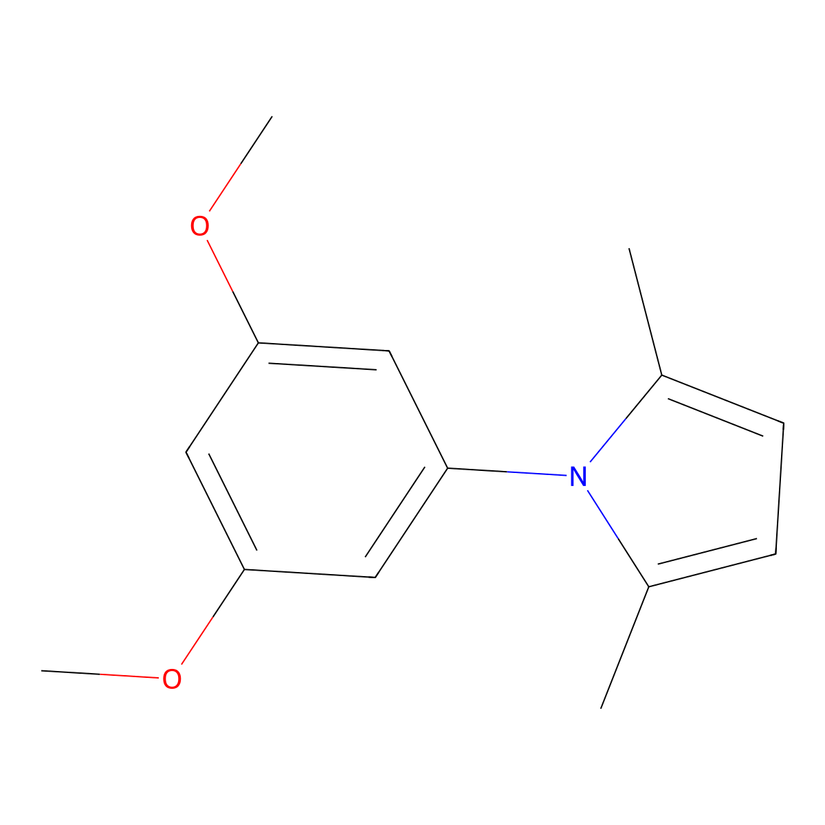 1-(3,5-Dimethoxyphenyl)-2,5-dimethyl-1H-pyrrole molecular structure, CAS 54609-20-0