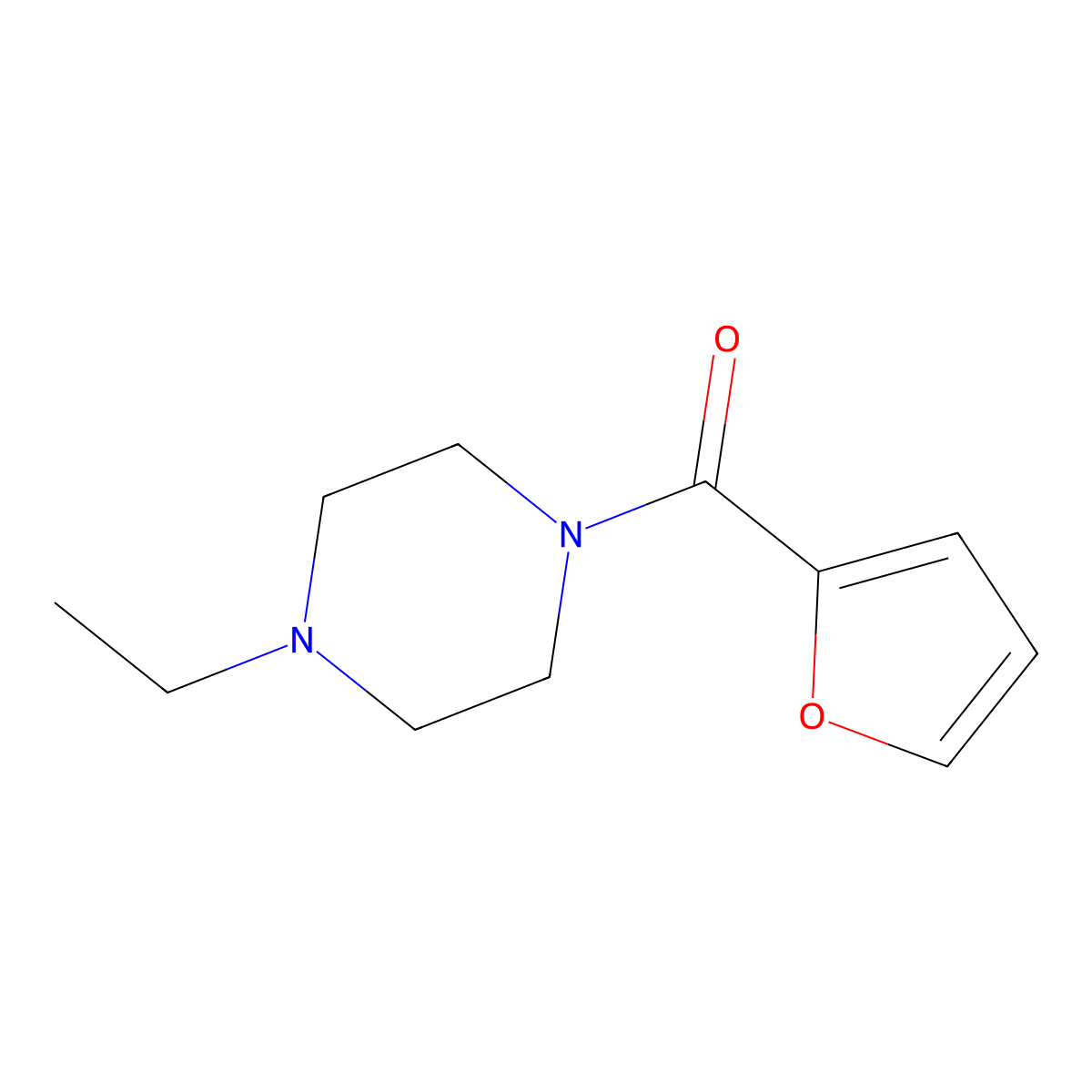 1-Ethyl-4-(2-furoyl)piperazine molecular structure, CAS 546090-65-7