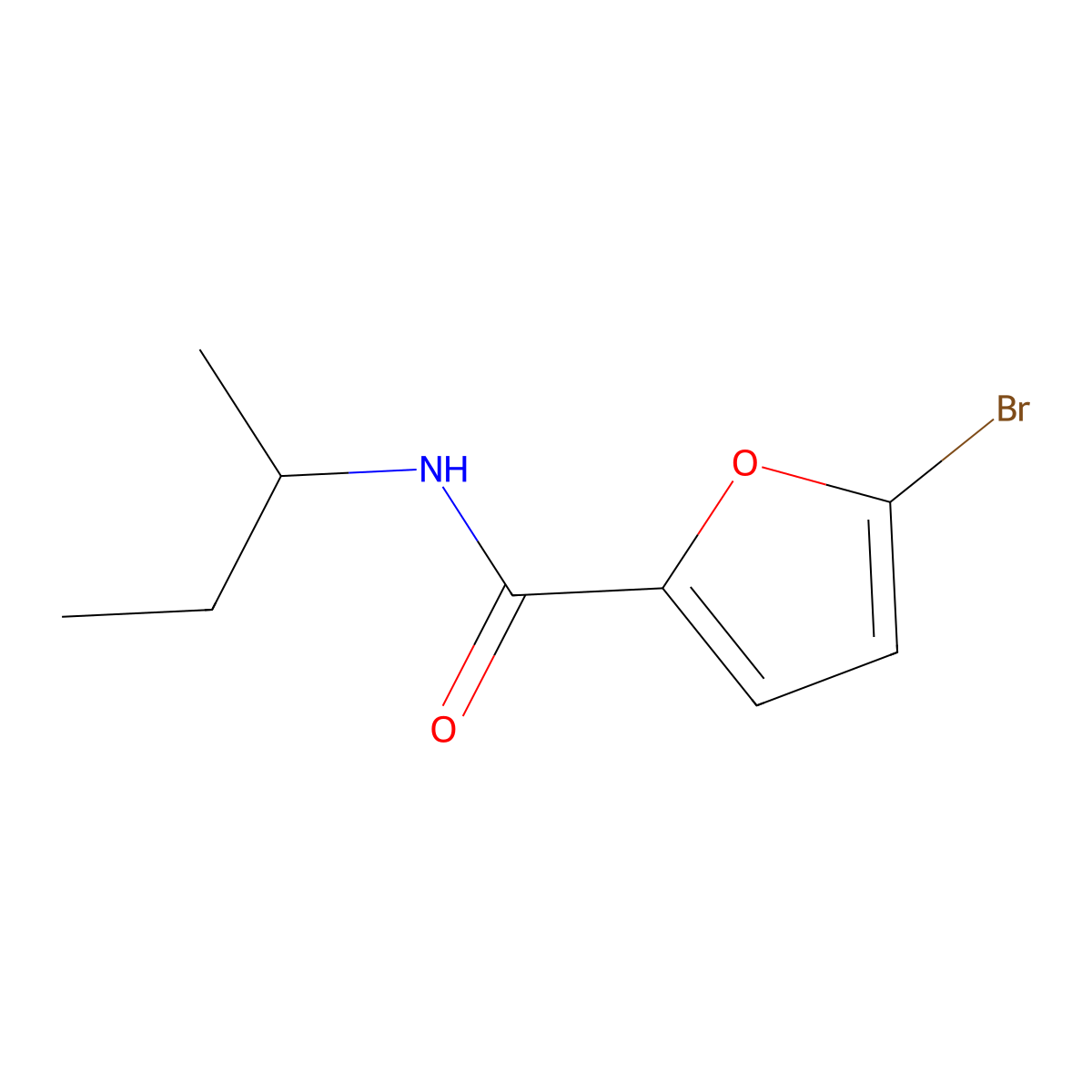 5-Bromo-N-(sec-butyl)-2-furamide molecular structure, CAS 546091-17-2