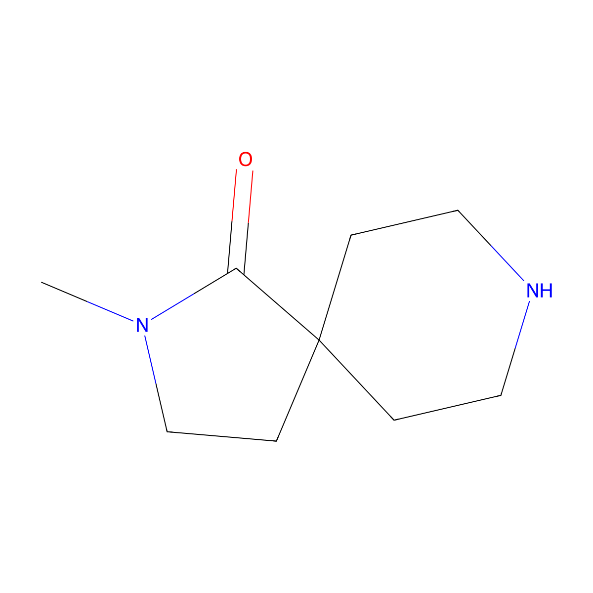2-Methyl-2,8-diazaspiro[4.5]decan-1-one molecular structure, CAS 546093-44-1