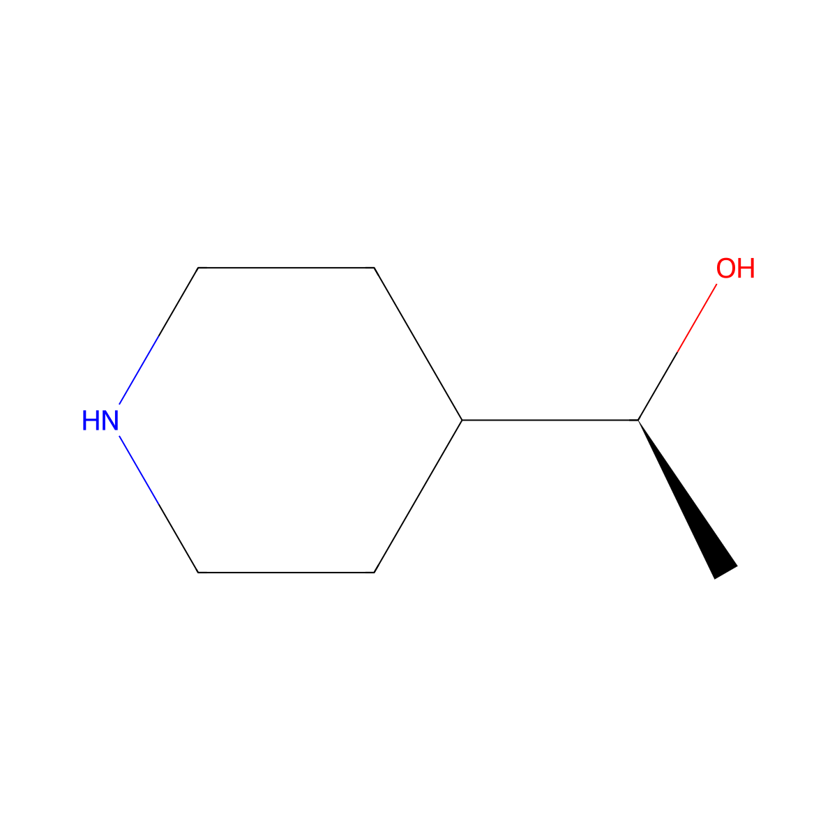 (1S)-1-(piperidin-4-yl)ethan-1-ol molecular structure, CAS 546093-46-3
