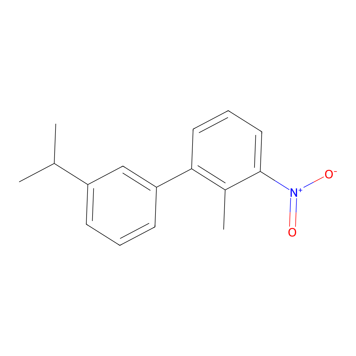 3'-Isopropyl-2-methyl-3-nitro-1,1'-biphenyl molecular structure, CAS 546094-06-8