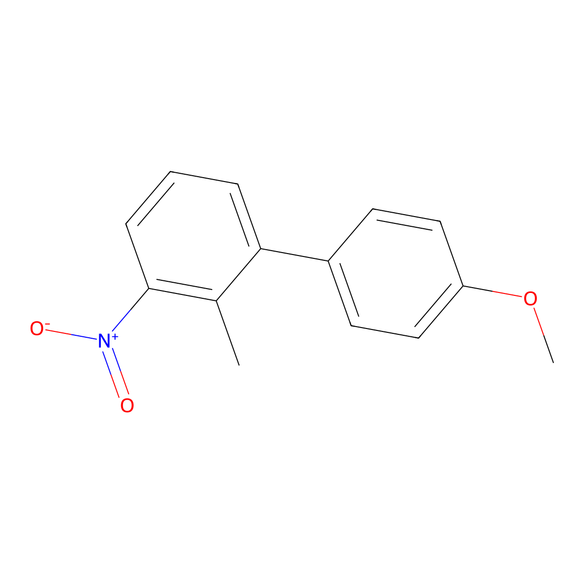 4'-Methoxy-2-methyl-3-nitro-1,1'-biphenyl molecular structure, CAS 546094-07-9