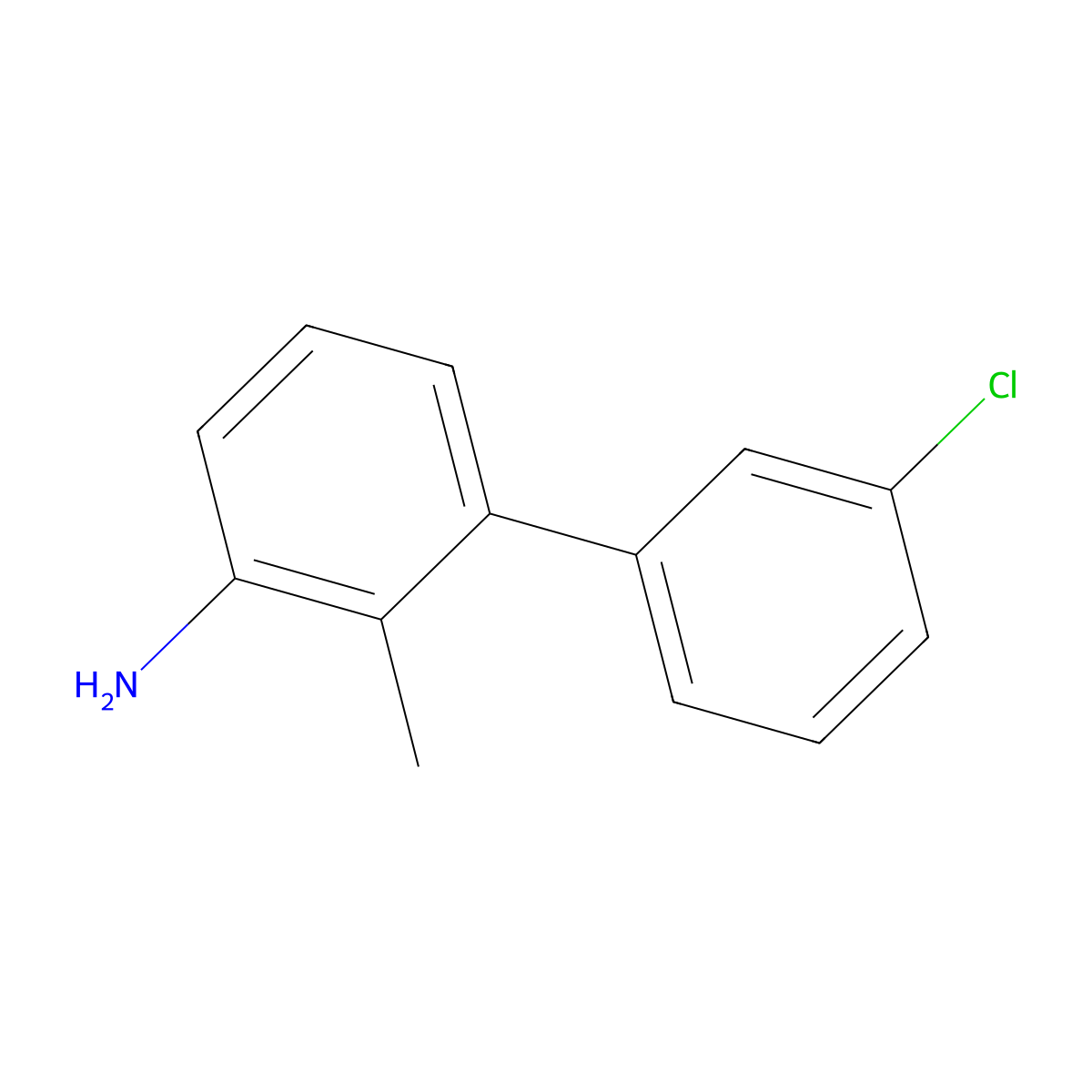 3-(3-Chlorophenyl)-2-methylaniline molecular structure, CAS 546094-21-7