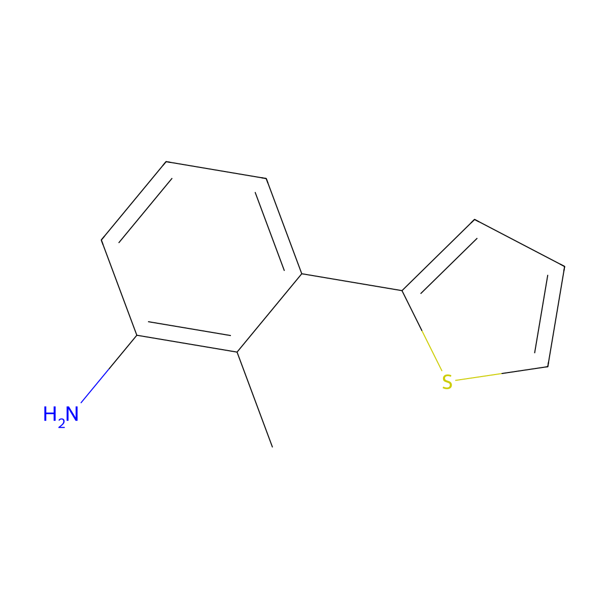 2-Methyl-3-(thiophen-2-yl)aniline molecular structure, CAS 546094-27-3