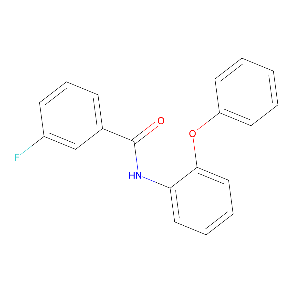 3-fluoro-N-(2-phenoxyphenyl)benzamide molecular structure, CAS 546096-30-4