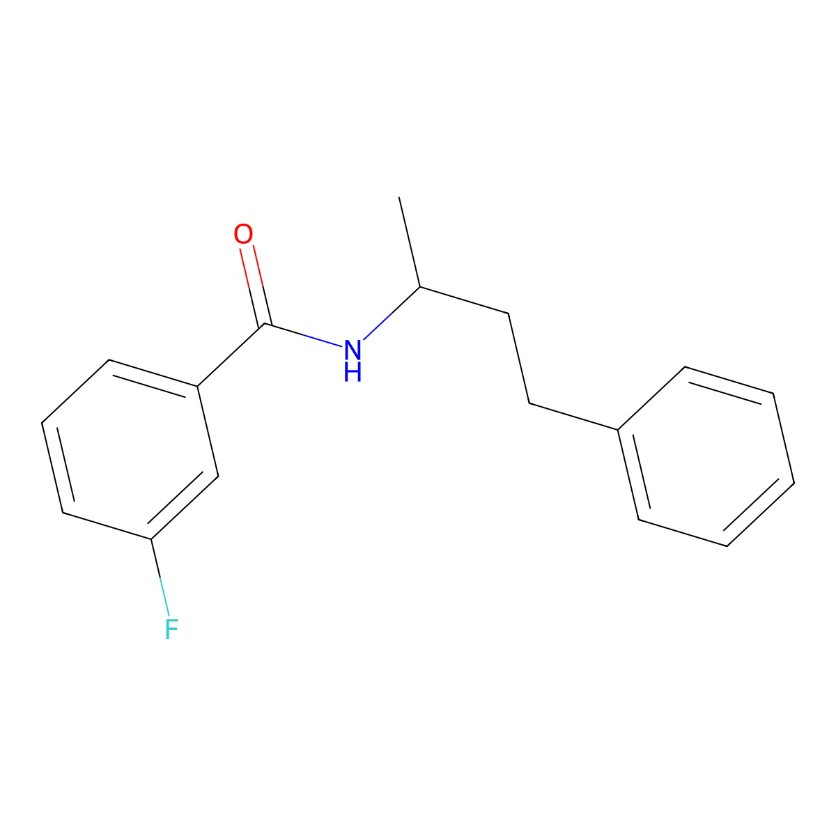 3-fluoro-N-(4-phenylbutan-2-yl)benzamide molecular structure, CAS 546096-31-5