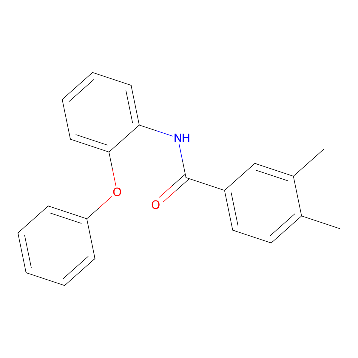 3,4-dimethyl-N-(2-phenoxyphenyl)benzamide molecular structure, CAS 546096-39-3