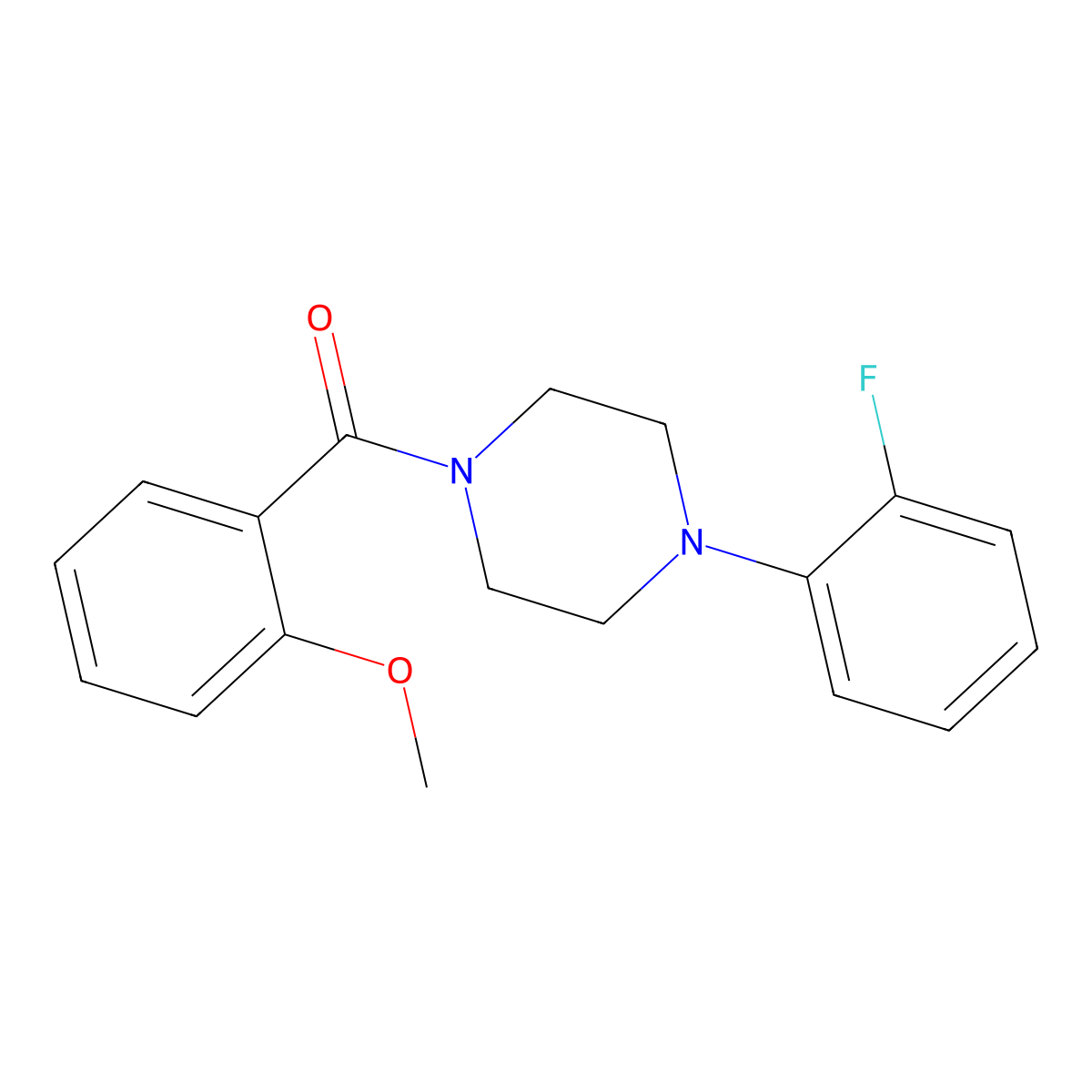 [4-(2-Fluorophenyl)piperazin-1-yl](2-methoxyphenyl)methanone molecular structure, CAS 546096-43-9
