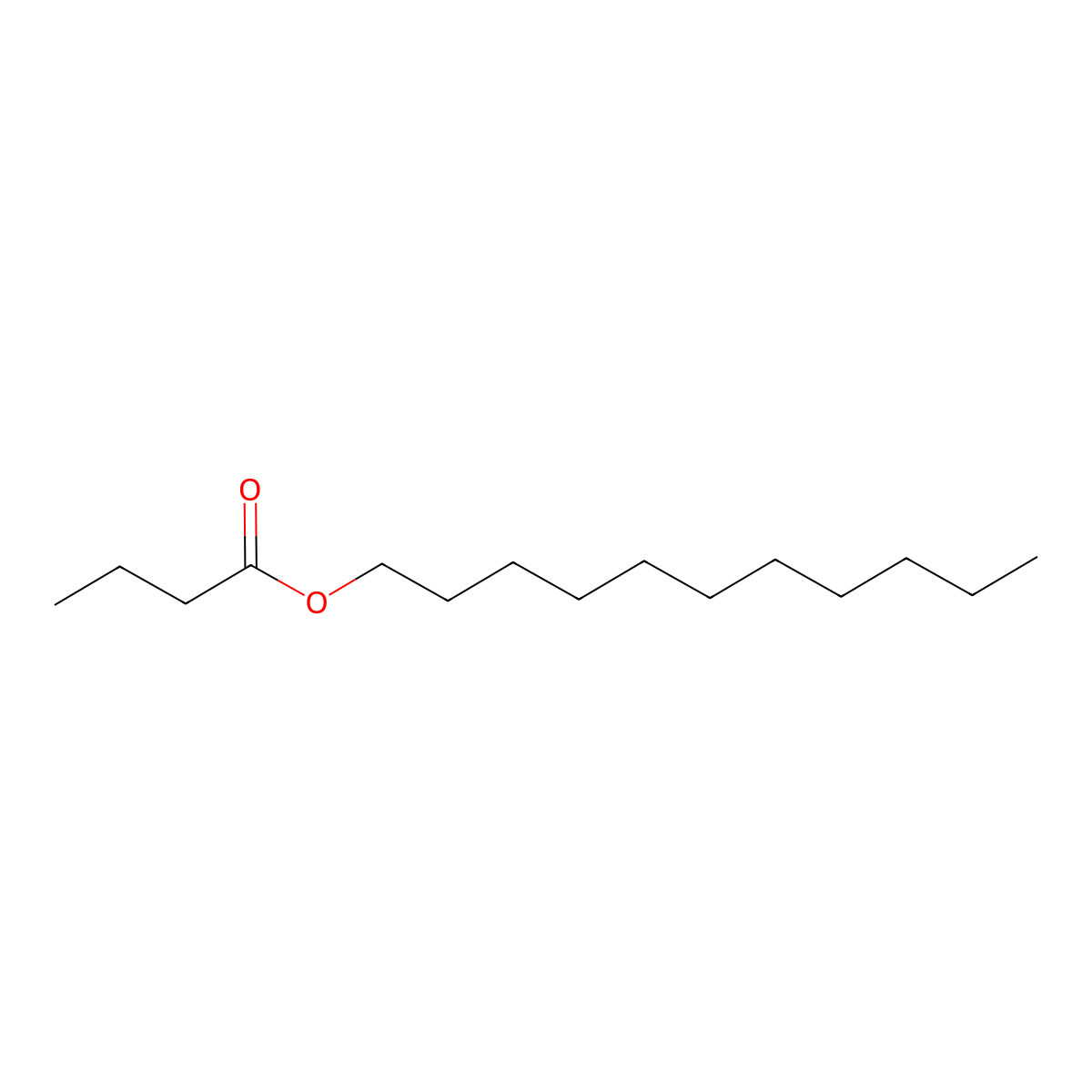 Undecyl butyrate molecular structure, CAS 5461-02-9