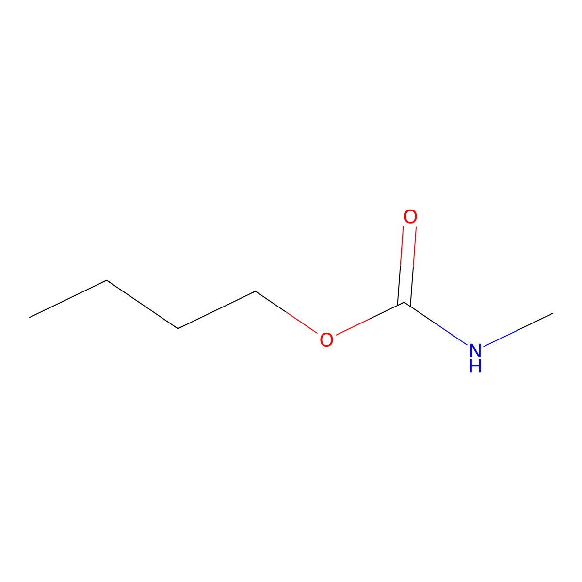 Butyl methylcarbamate molecular structure, CAS 5461-30-3