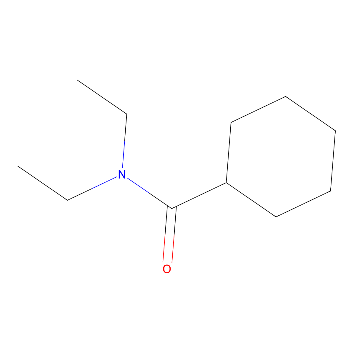 Cyclohexanecarboxamide, N,N-diethyl- molecular structure, CAS 5461-52-9