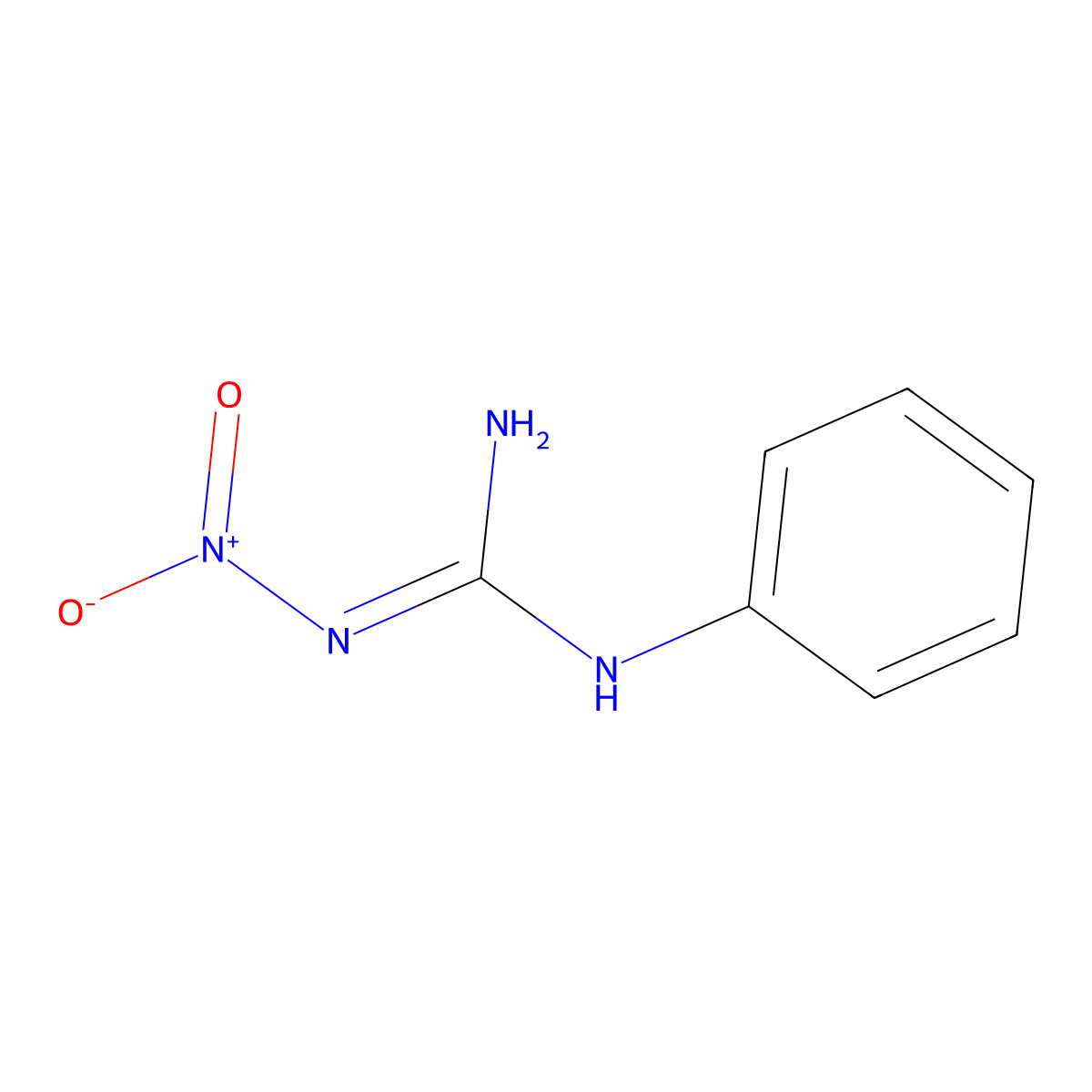 1-Nitro-2-phenylguanidine molecular structure, CAS 5461-83-6