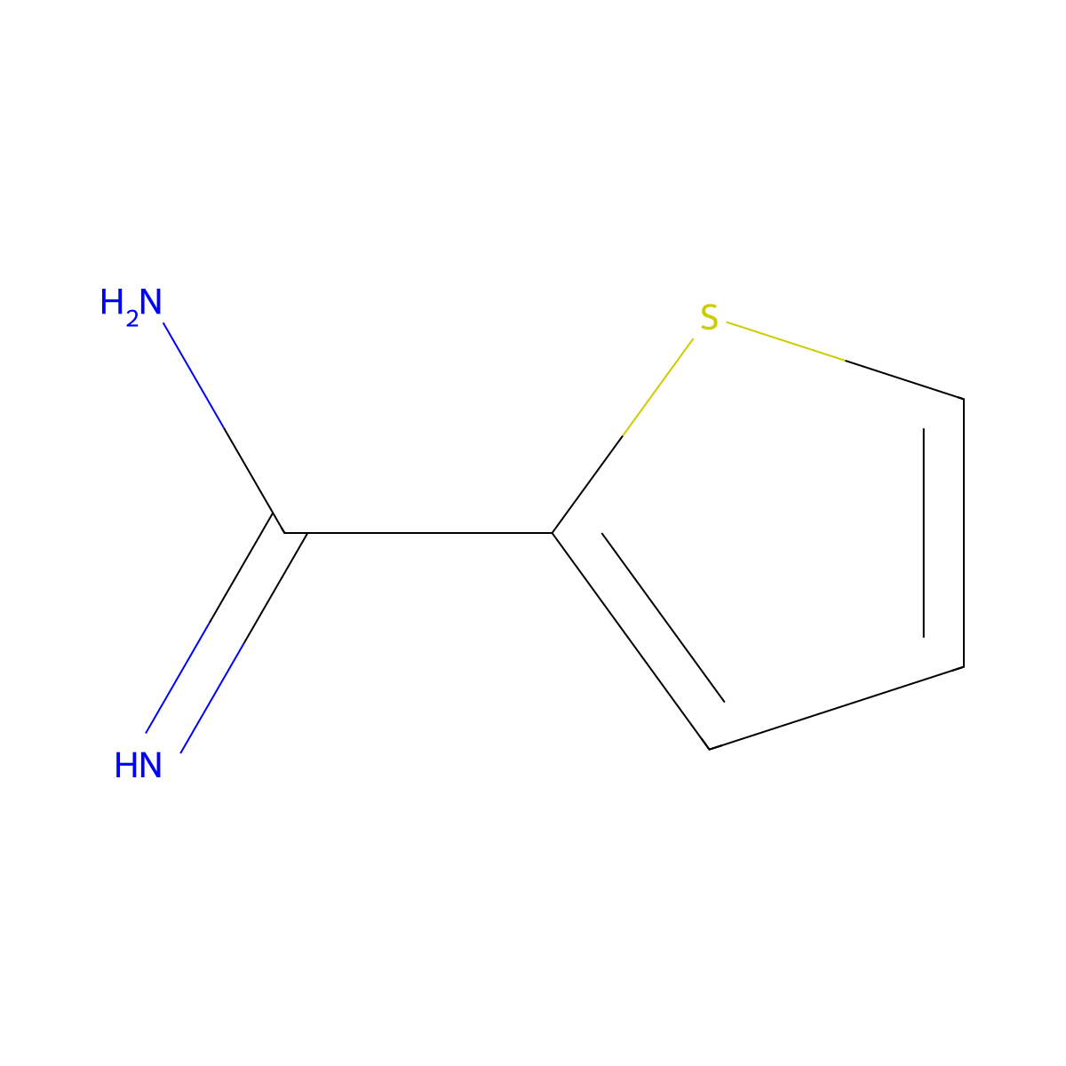 Thiophene-2-carboximidamide molecular structure, CAS 54610-75-2