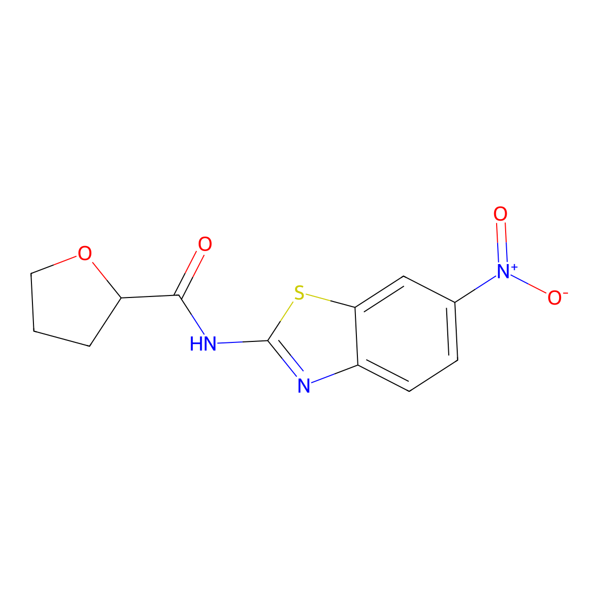 N-(6-nitro-1,3-benzothiazol-2-yl)oxolane-2-carboxamide molecular structure, CAS 546100-26-9