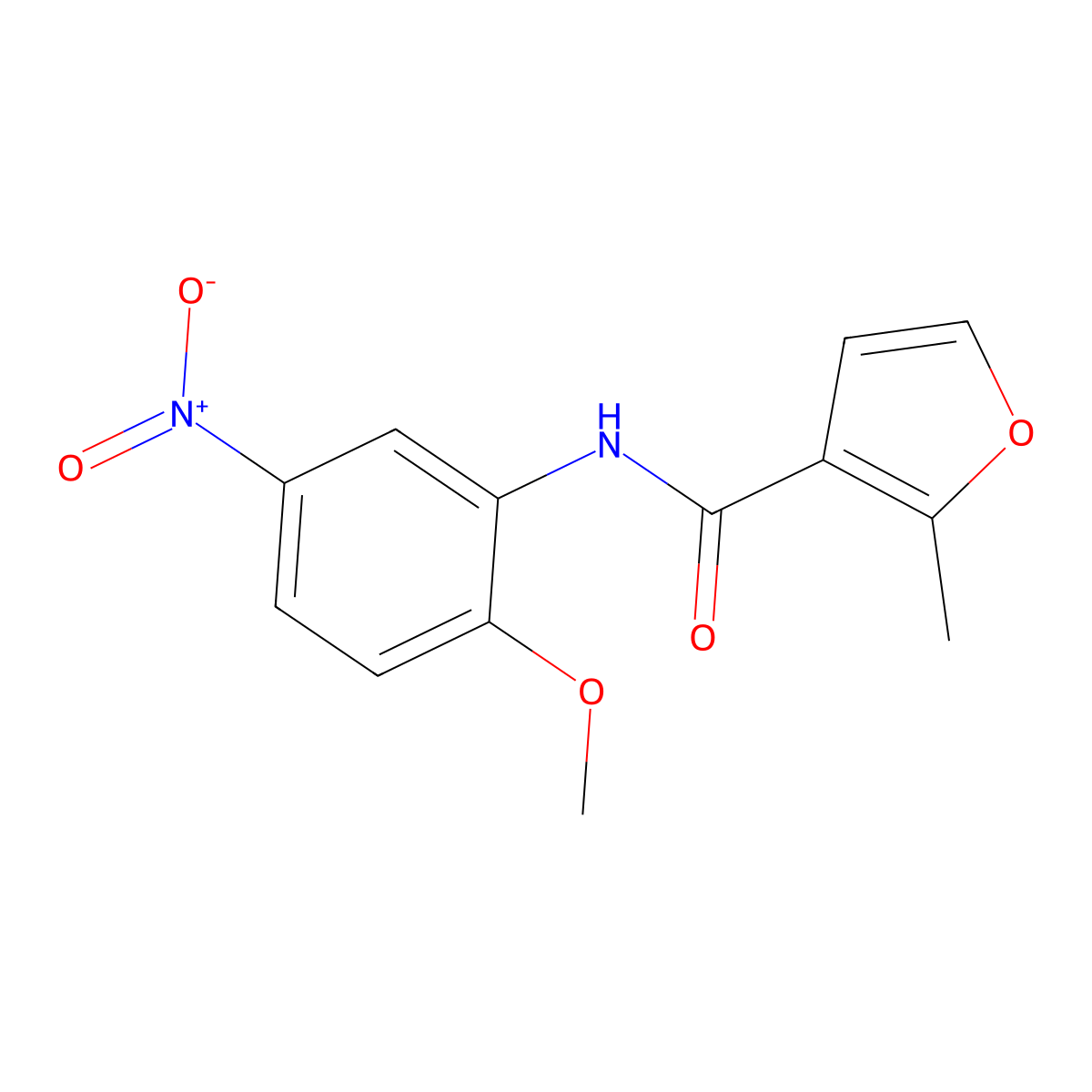 N-(2-methoxy-5-nitrophenyl)-2-methylfuran-3-carboxamide molecular structure, CAS 546104-82-9