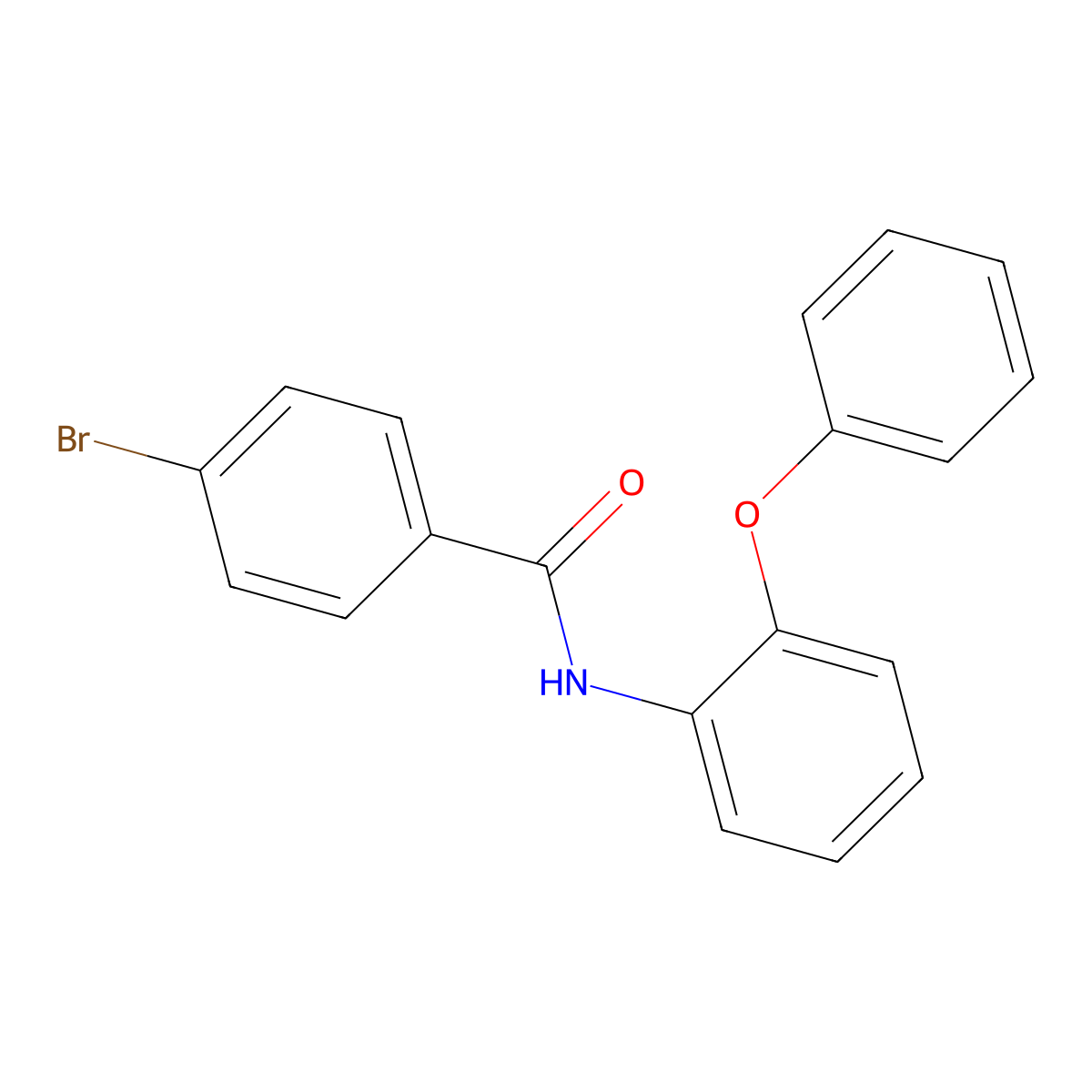 4-bromo-N-(2-phenoxyphenyl)benzamide molecular structure, CAS 546106-07-4