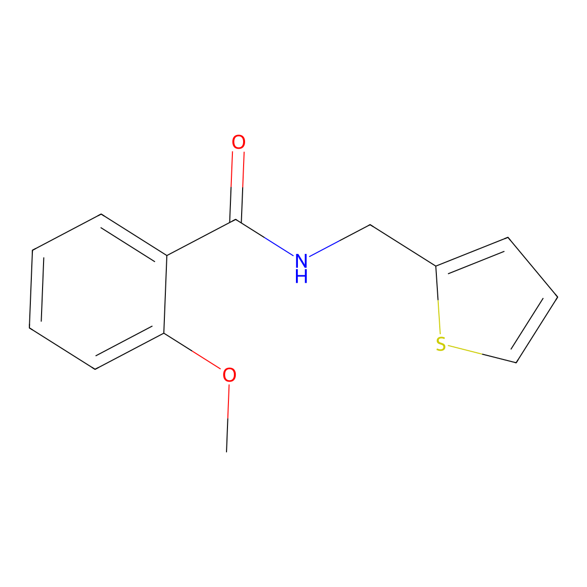 2-methoxy-N-(2-thienylmethyl)benzamide molecular structure, CAS 546106-24-5