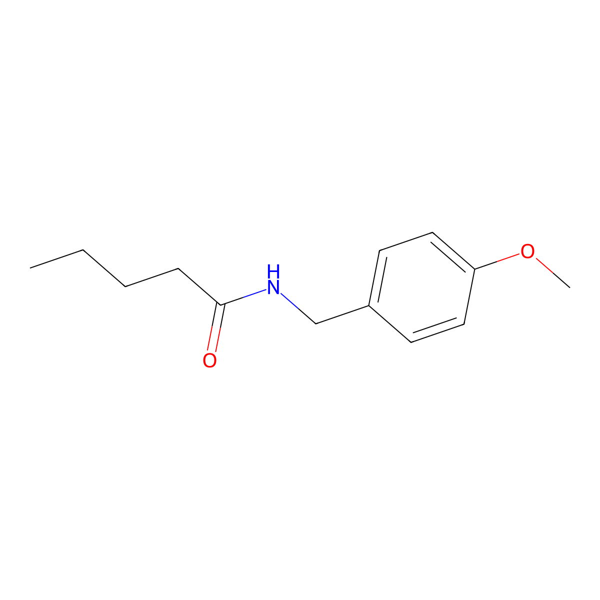 N-[(4-methoxyphenyl)methyl]pentanamide molecular structure, CAS 546108-61-6