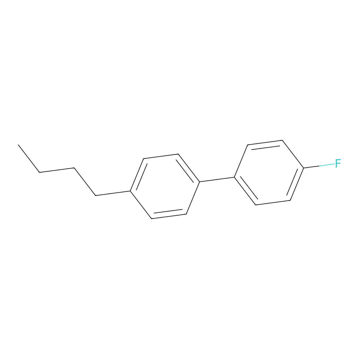 4-Butyl-4'-fluorobiphenyl molecular structure, CAS 546109-44-8