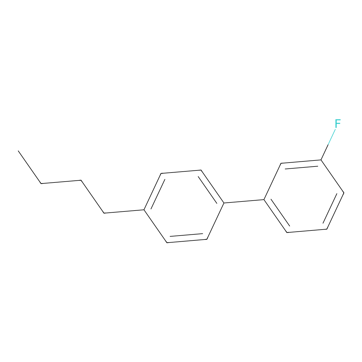 3-Fluoro-4'-butylbiphenyl molecular structure, CAS 546109-45-9