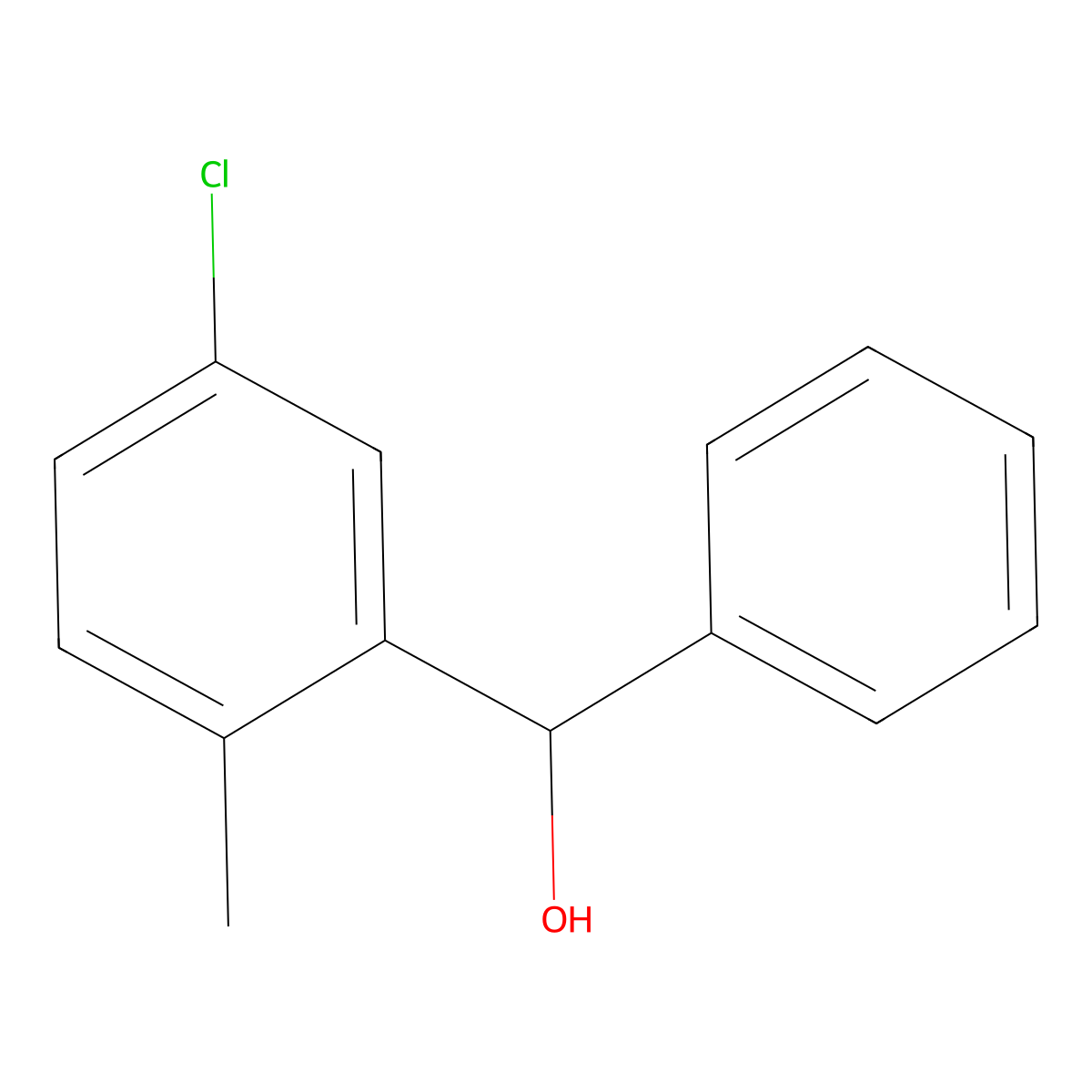 (5-Chloro-2-methylphenyl)(phenyl)methanol molecular structure, CAS 54611-10-8