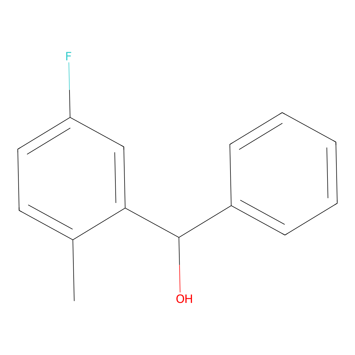 (5-Fluoro-2-methylphenyl)(phenyl)methanol molecular structure, CAS 54611-11-9