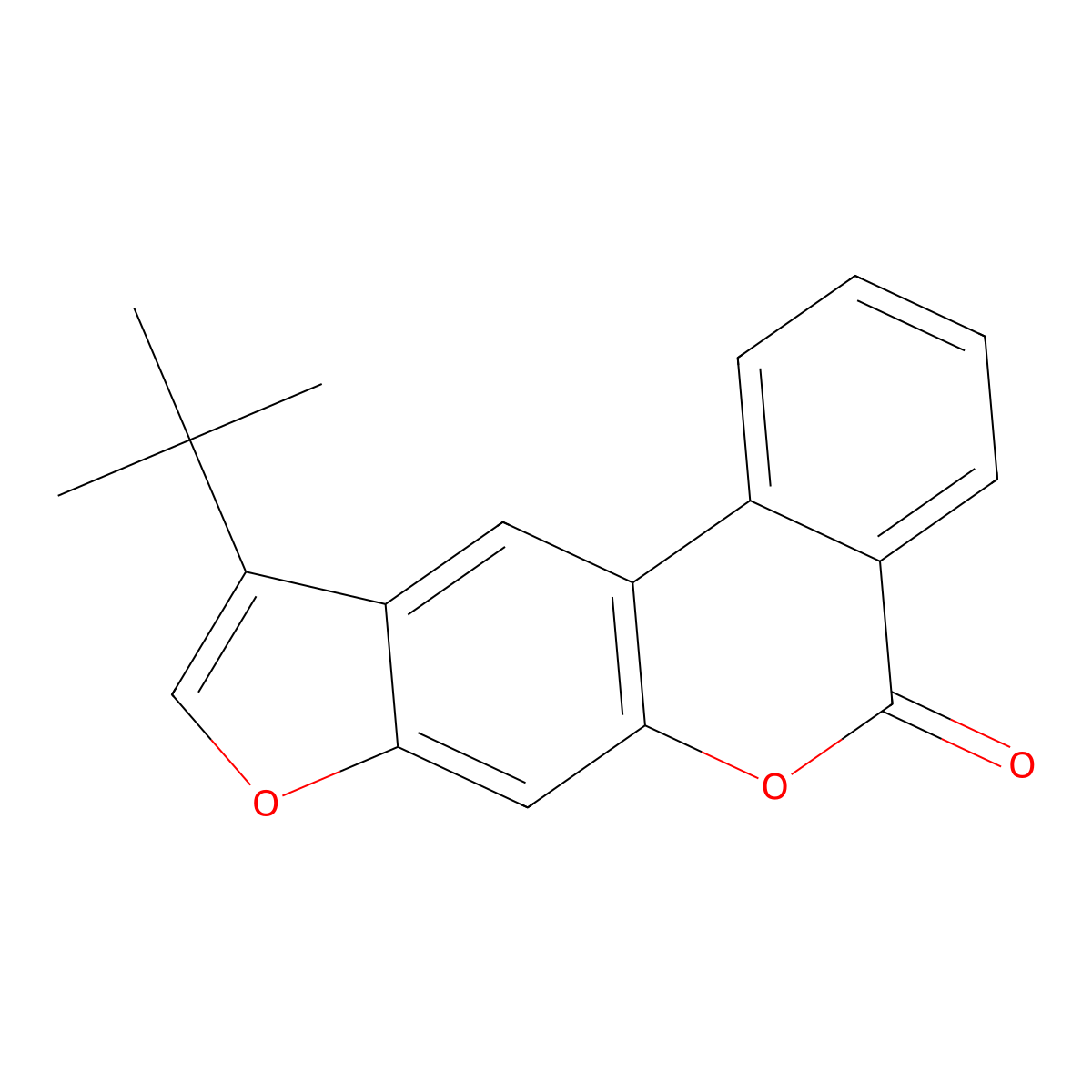 10-tert-butyl-5H-benzo[c]furo[3,2-g]chromen-5-one molecular structure, CAS 546113-97-7