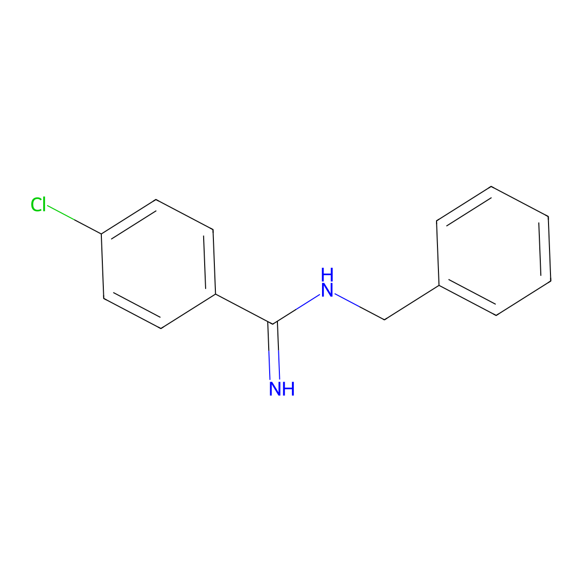 N-benzyl-4-chlorobenzenecarboximidamide molecular structure, CAS 546114-49-2