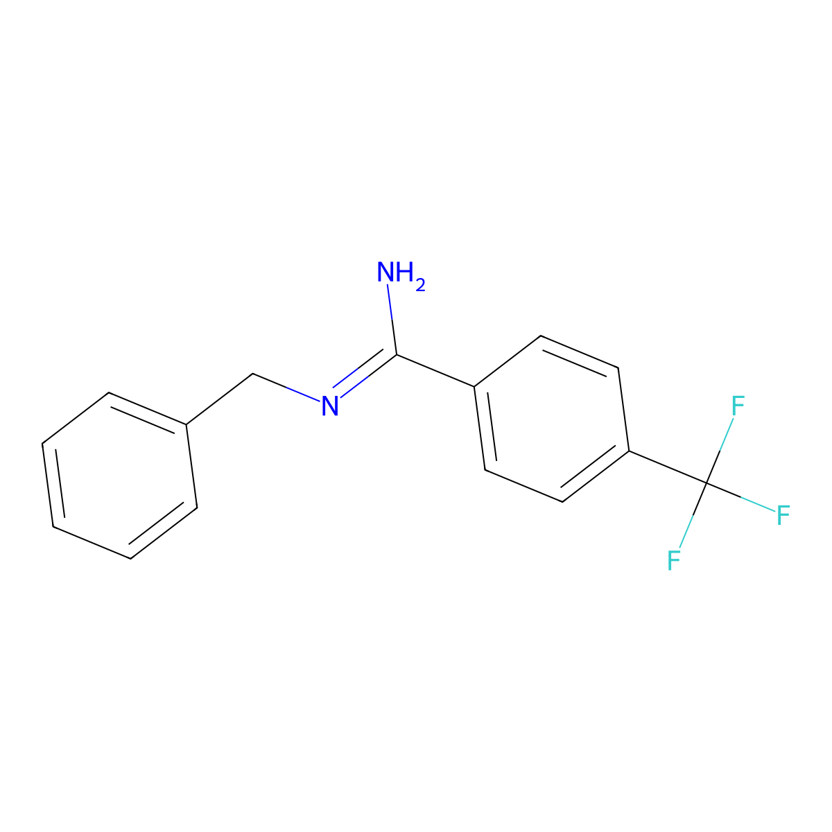 N-benzyl-4-(trifluoromethyl)benzene-1-carboximidamide molecular structure, CAS 546114-50-5