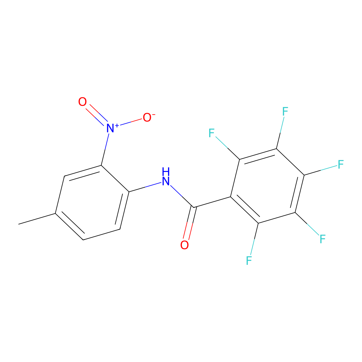 2,3,4,5,6-pentafluoro-N-(4-methyl-2-nitrophenyl)benzamide molecular structure, CAS 546116-20-5